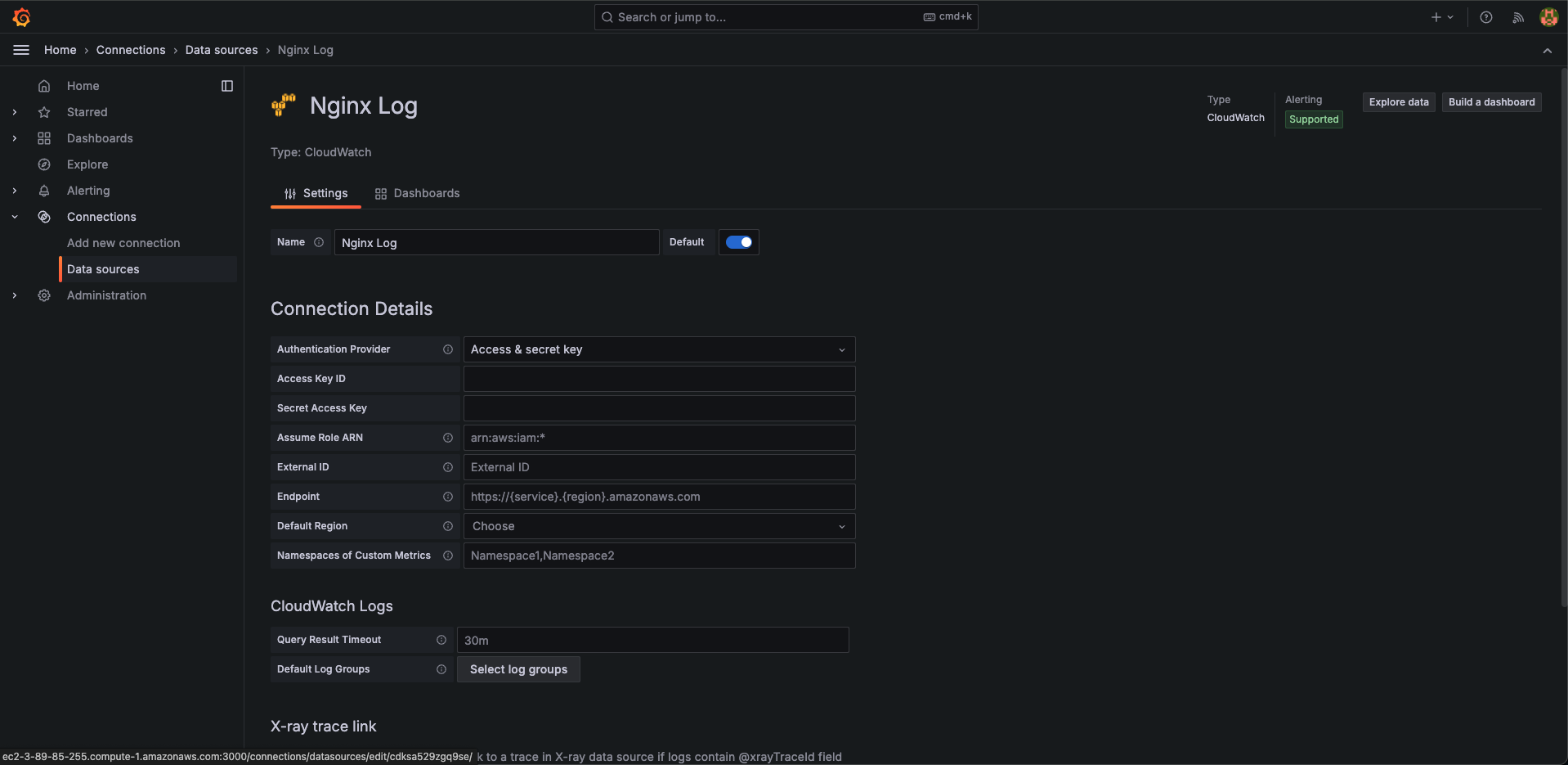 data resource setup