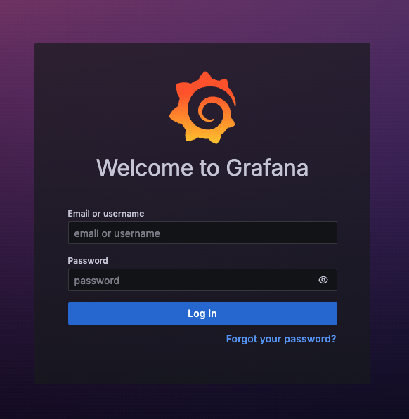 Grafana Login Page